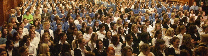 Students in Roger Kay Hall